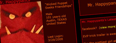Mr. Happypants on Myspace